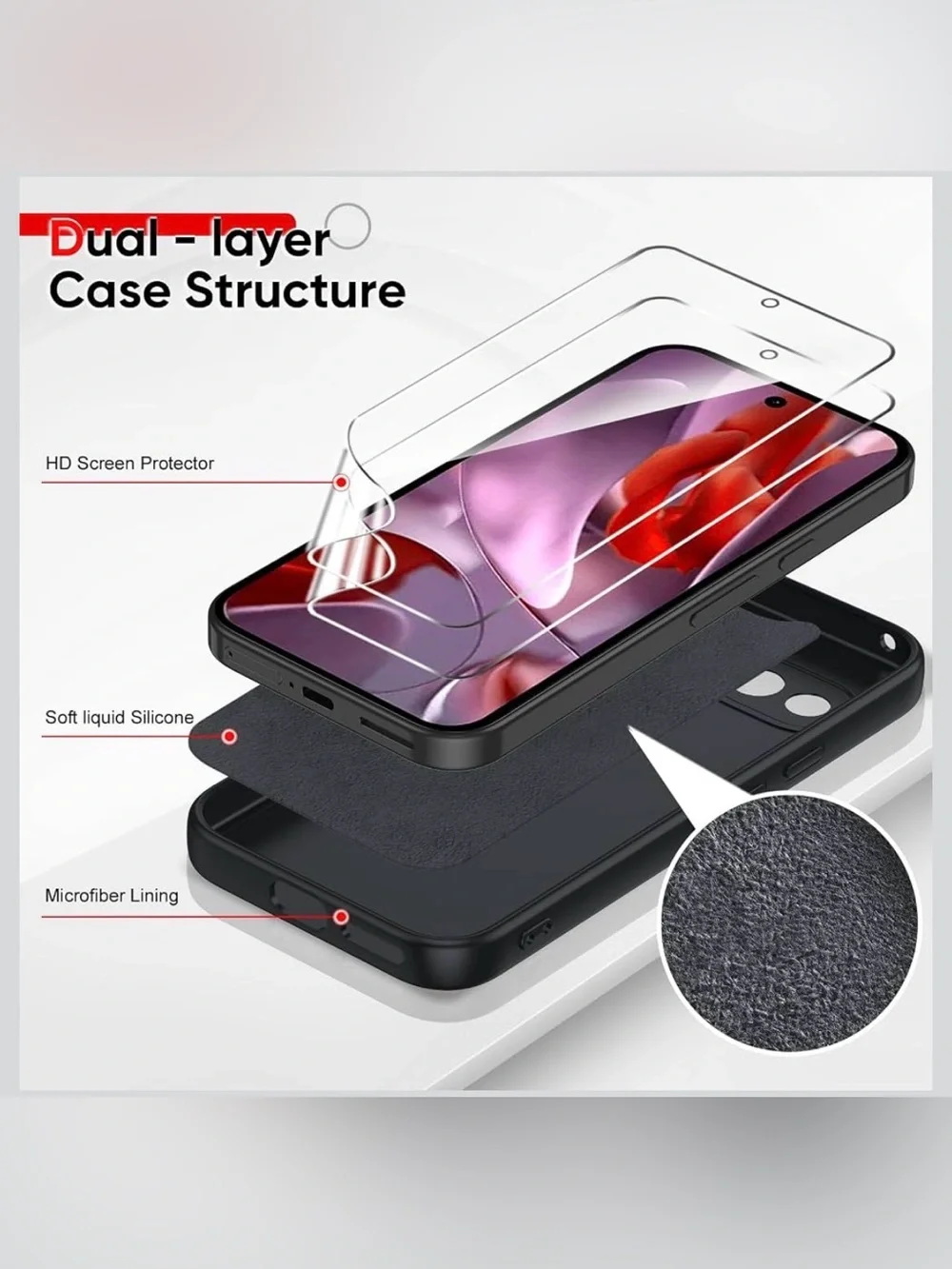 Black Phone Case for Google Pixel 9A
